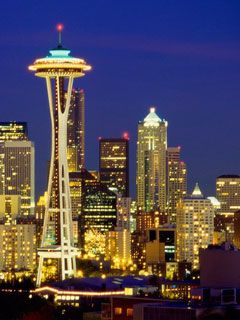 Seattle Skyline at Night - Washington  