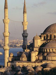 Blue Mosque and the Bosphorus - Istanbul - Turkey