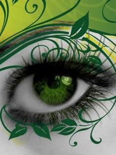 Green Floral Eye