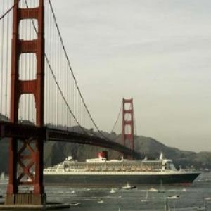 Golden Gate Bridge with Queen Mary