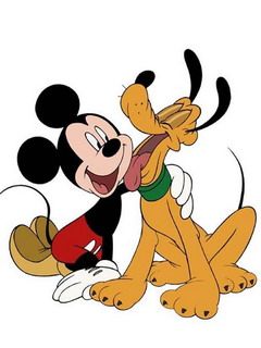 Pluto & Mickey Mouse