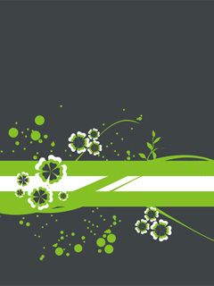 Zöld Virágos Absztrakt Mintázat - wallpaper preview