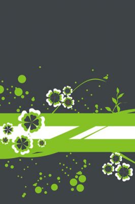 Zöld Virágos Absztrakt Tervezés - wallpaper preview