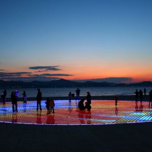 Greeting to the Sun at night Zadar