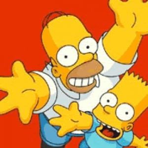 Homer a Bart Simpson