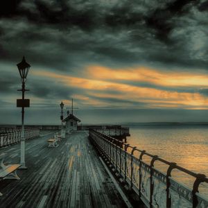 Békés naplemente móló