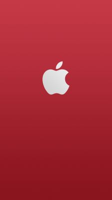 Apple logó piros háttérrel